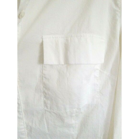 Kate Hill 14 White Cotton Blend L/S Stretch Button Front Shirt Blouse Tunic 14 - Picture 6 of 6